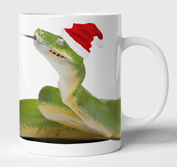 Kubek ceramiczny wąż święta