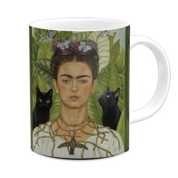 Kubek ceramiczny Frida Kahlo autoportret z kotami