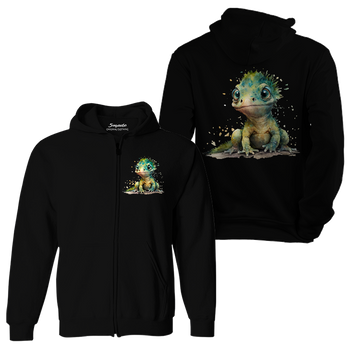 Bluza dziecięca rozpinana z kapturem gekon dzieciak