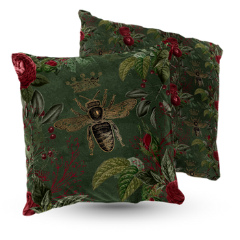 Poduszka welur królowa pszczół 40x40 cm