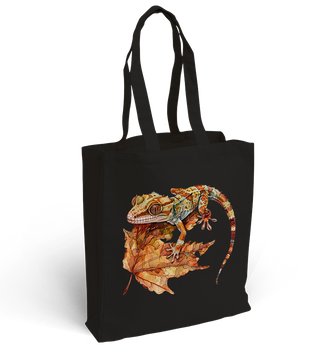 Torba bawełniana z nadrukiem gekon orzęsiony
