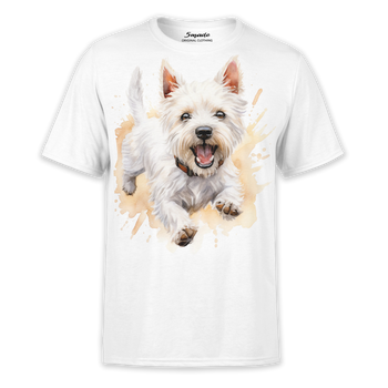 Koszulka z nadrukiem wesoły pies west highland terrier