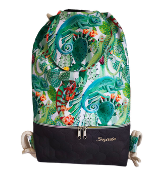 Plecak - worek z klapką gady, kameleony