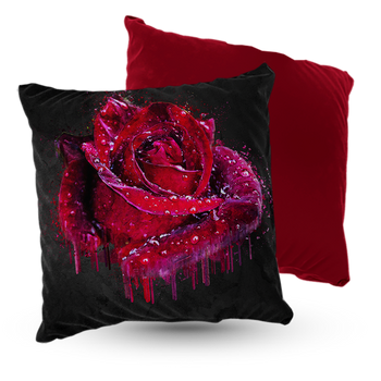 Poduszka welur róża 40x40 cm