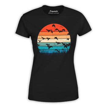 Koszulka damska nadruk ptaki vintage