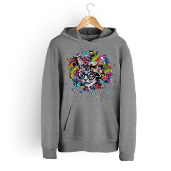 Bluza damska z kapturem kot w okularach