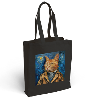 Torba bawełniana z nadrukiem Vincent van Gogh autoportret kot
