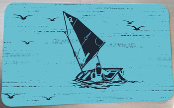 Dywanik 45x75 cm z grafiką żaglówki Optimist