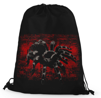 Worko-plecak pająk na czerwonym