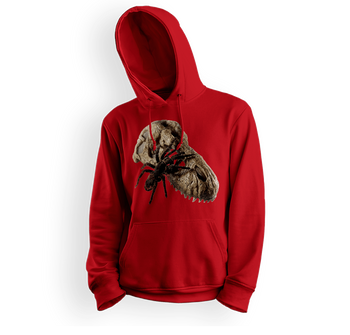 Bluza dziecięca z kapturem pająk ptasznik i czaszka