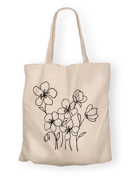 Torba bawełniana z nadrukiem polne kwiaty