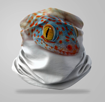 Komin wielofunkcyjny bezszwowy gekon toke gady