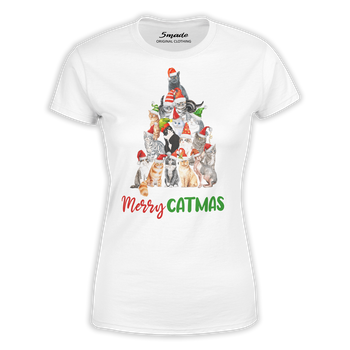 Koszulka kocia choinka