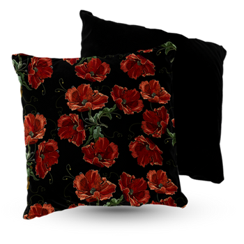 Poduszka welur maki 40x40 cm