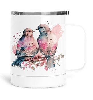 Kubek termiczny kawowy 300 ml gołąbki