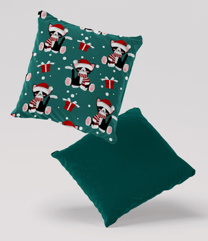 Poduszka welur świąteczne koty 40x40 cm