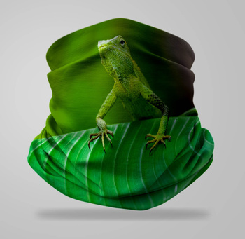 Komin wielofunkcyjny bezszwowy jaszczurka gady