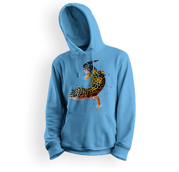 Bluza dziecięca z kapturem gekon lamparci
