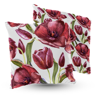 Poduszka welur tulipany 40x40 cm