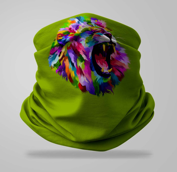 Komin wielofunkcyjny bezszwowy lew