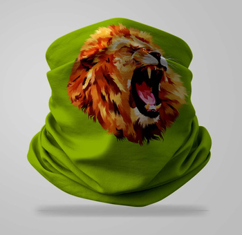 Komin wielofunkcyjny bezszwowy lew