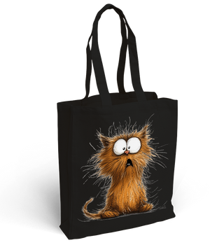 Torba bawełniana z nadrukiem zdziwiony kot