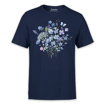 Koszulka z nadrukiem błękitne kwiaty