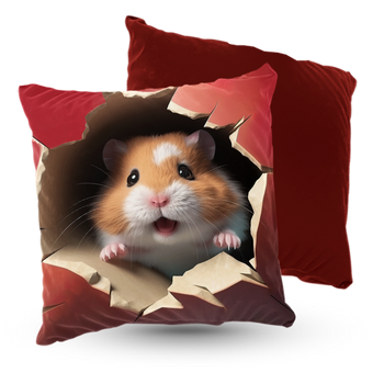 Poduszka welur chomik 40x40 cm