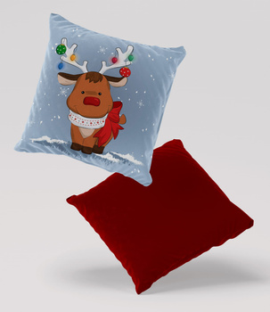 Poduszka welur renifer 40x40 cm