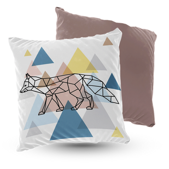 Poduszka welur wilk– styl skandynawski 40×40 cm