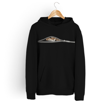 Bluza damska z kapturem kieszeń na kota