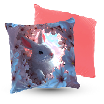 Poduszka welur słodki króliczek 40x40 cm