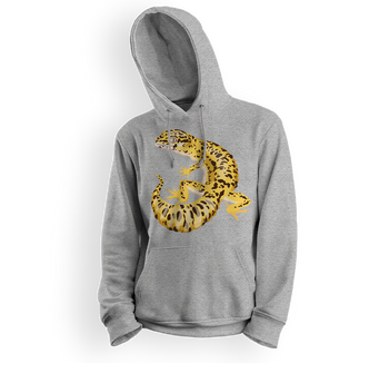 Bluza dziecięca z kapturem gekon lamparci