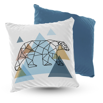 Poduszka welur niedźwiedź– styl skandynawski 40×40 cm