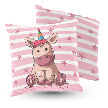 Poduszka welur jednorożec 40x40 cm