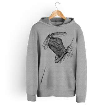 Bluza damska z kapturem kameleon szkic