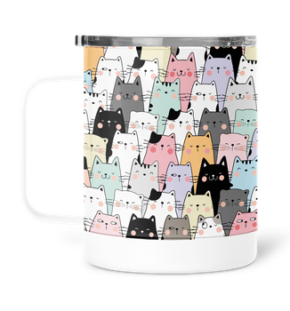 Kubek termiczny kawowy 300 ml koty