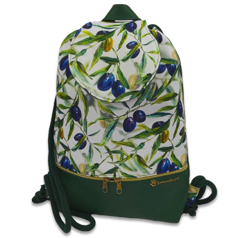 Plecak - worek z klapką oliwkowy gaj