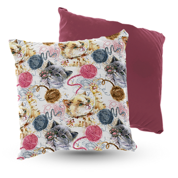 Poduszka welur kocie psoty 40x40 cm