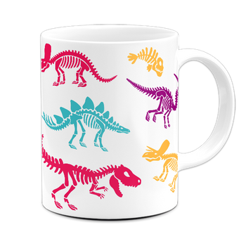 Kubek ceramiczny szkielety dinozaurów