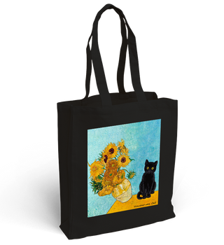 Torba bawełniana z nadrukiem Słoneczniki w wazonie Vincent van Cat