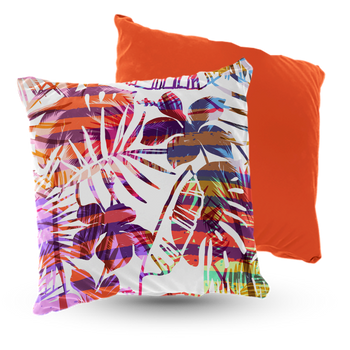 Poduszka welur egzotyczne liście 40x40 cm