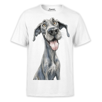 Koszulka z nadrukiem wesoły pies Pinczer