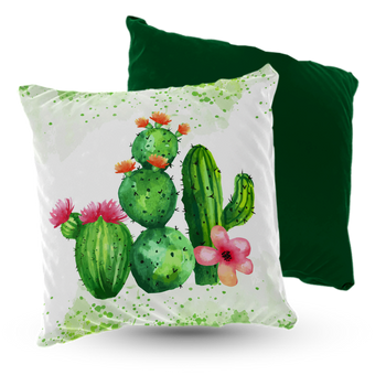 Poduszka welur kaktusy 40x40 cm