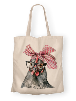 Torba bawełniana z nadrukiem stylowa kura
