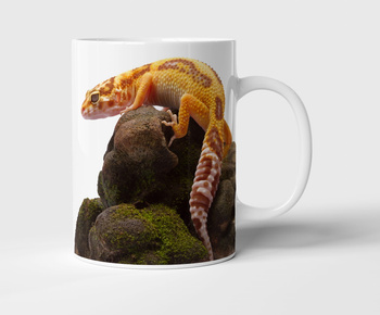 Kubek ceramiczny gekon lamparci gady