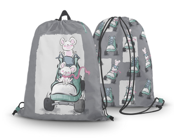 Worko-plecak myszki na wrotkach