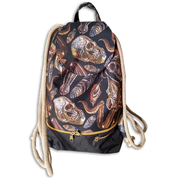 Plecak - worek z klapką czaszki i pióra
