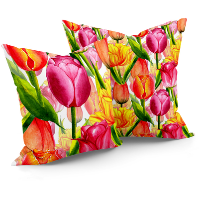Poduszka welur tulipany